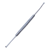 OConnor Scleral Depressor-Marker, Serrated And Flat Handle With Polished Finish, 3mm Teardrop Shape End, 1.5mm Gass Marker End, And Overall Length Of 5 1/4" (134mm) 